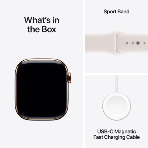 Apple Watch Series 11 GPS + Cellular 42mm Gold Titanium - Light Blush Sport Band - M/L