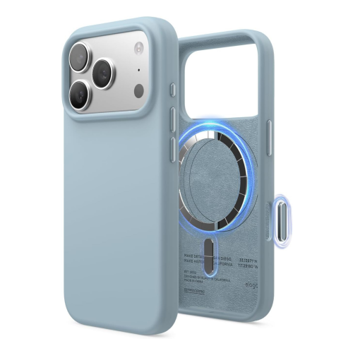 Elago Magnetic Silicone Case for iPhone 18 Pro Max/17 Pro Max - Sky Blue