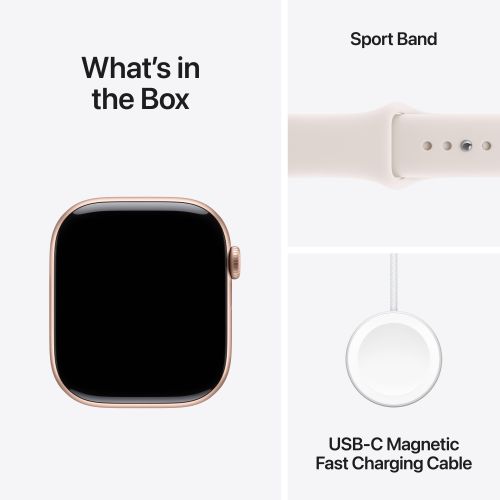 Apple Watch Series 11 GPS + Cellular 46mm Rose Gold Aluminium - Light Blush Sport Band - S/M