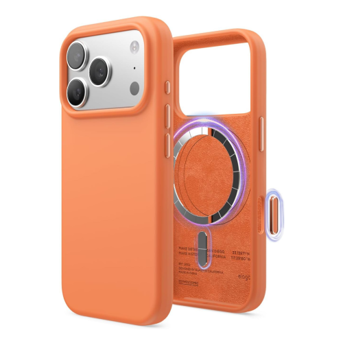 Elago Magnetic Silicone Case for iPhone 18 Pro Max/17 Pro Max - Orange