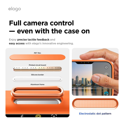 Elago Magnetic Silicone Case for iPhone 18 Pro/17 Pro - Orange