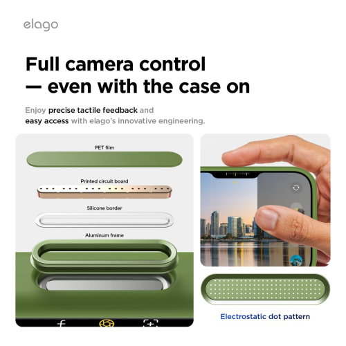 Elago Magnetic Silicone Case for iPhone 18 Pro/17 Pro - Cedar Green