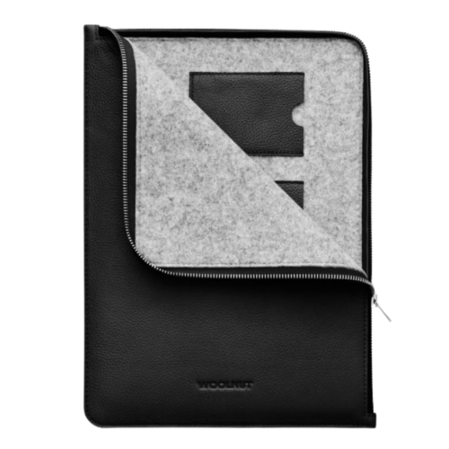 Woolnut Leather Folio for 14-inch MacBook Pro - Black