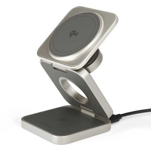 Epico Qi2 3in1 Aluminium Mag+ Wireless Charger - Titanium