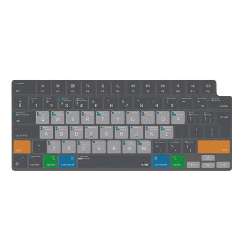 JCPal Silicone Keyboard Protection - MacOS Shortcuts