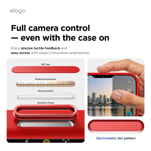 Elago Magnetic Silicone Case for iPhone 18 Pro/17 Pro - Red