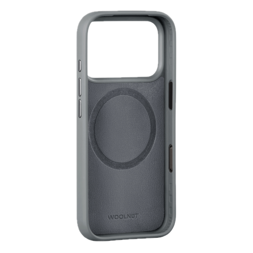 Woolnut Leather Case for iPhone 18 Pro Max/17 Pro Max - Grey