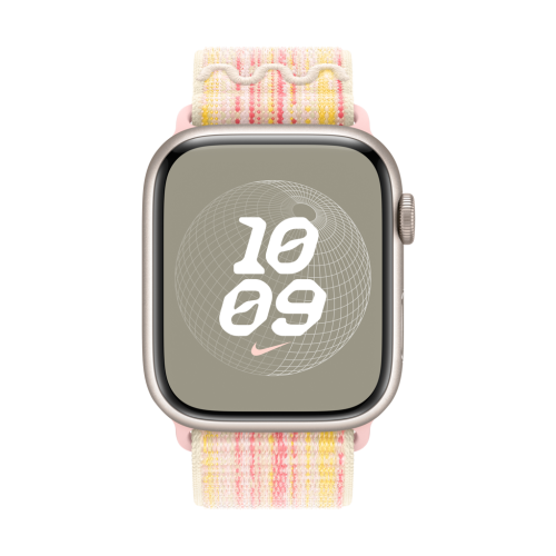 Apple Watch 45mm Nike Sport Loop Starlight/Pink