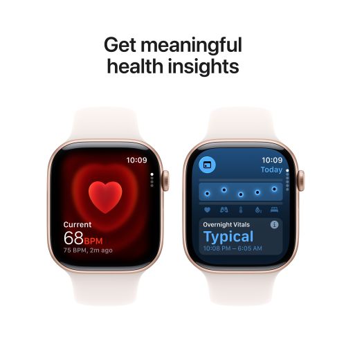 Apple Watch Series 11 GPS + Cellular 46mm Rose Gold Aluminium - Light Blush Sport Band - S/M