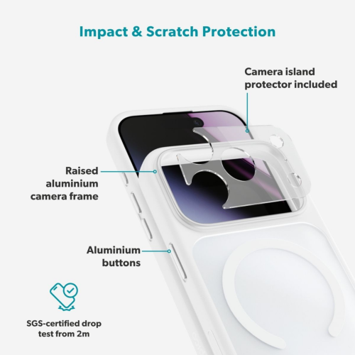 C&C HeroMatte Pro Mag+ Case for iPhone 18 Pro Max/17 Pro Max - White