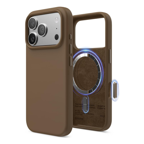 Elago Magnetic Silicone Case for iPhone 18 Pro Max/17 Pro Max - Brown