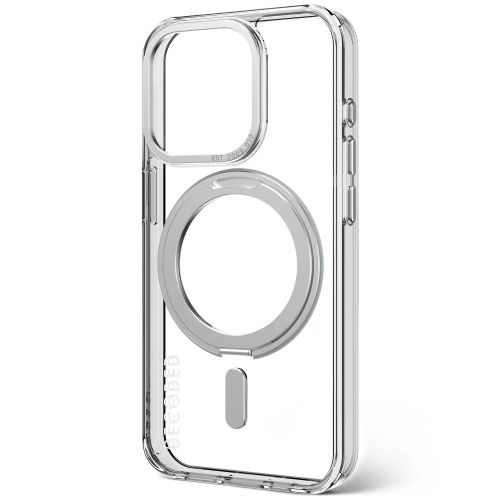 Decoded Recycled Plastic Loop Stand Back Cover for iPhone 15 Pro Max - Silver