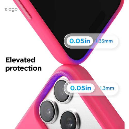 Elago Magnetic Silicone Case for iPhone 18 Pro/17 Pro - Ice Red