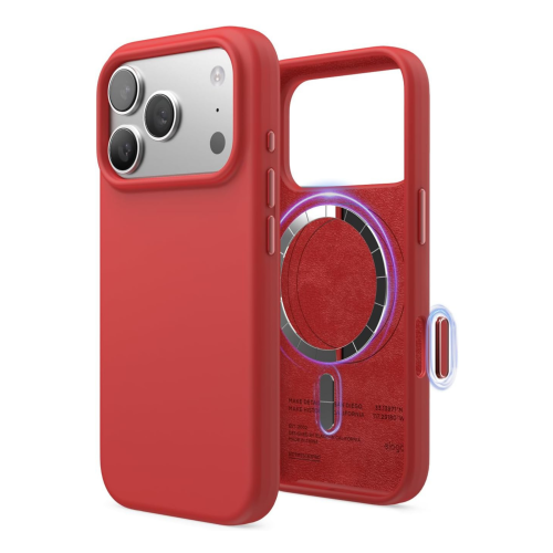 Elago Magnetic Silicone Case for iPhone 18 Pro Max/17 Pro Max - Red