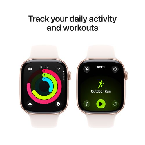 Apple Watch Series 11 GPS + Cellular 46mm Rose Gold Aluminium - Light Blush Sport Band - S/M