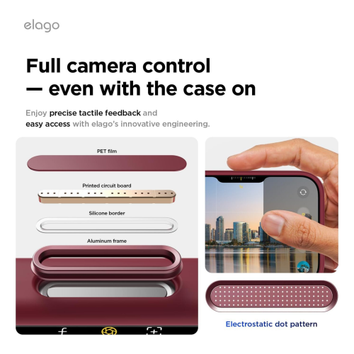 Elago Magnetic Silicone Case for iPhone 18 Pro Max/17 Pro Max - Burgundy