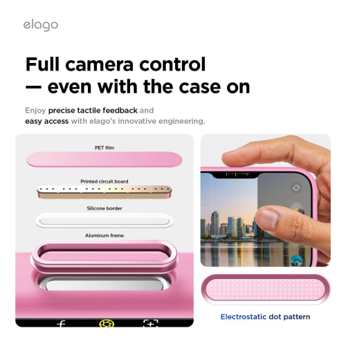 Elago Magnetic Silicone Case for iPhone 18 Pro/17 Pro - Hot Pink