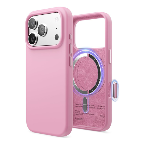 Elago Magnetic Silicone Case for iPhone 18 Pro/17 Pro - Hot Pink