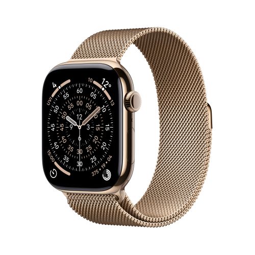 Apple Watch Series 11GPS + Cellular 46mmGold Titanium - Gold Milanese Loop - M/L