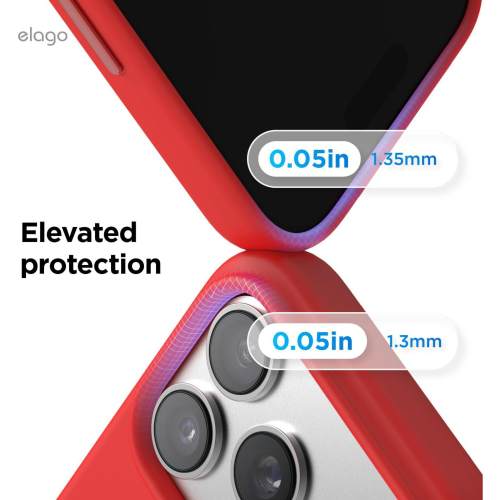 Elago Magnetic Silicone Case for iPhone 18 Pro/17 Pro - Red