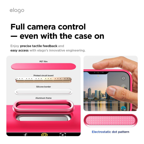 Elago Magnetic Silicone Case for iPhone 18 Pro Max/17 Pro Max - Ice Red