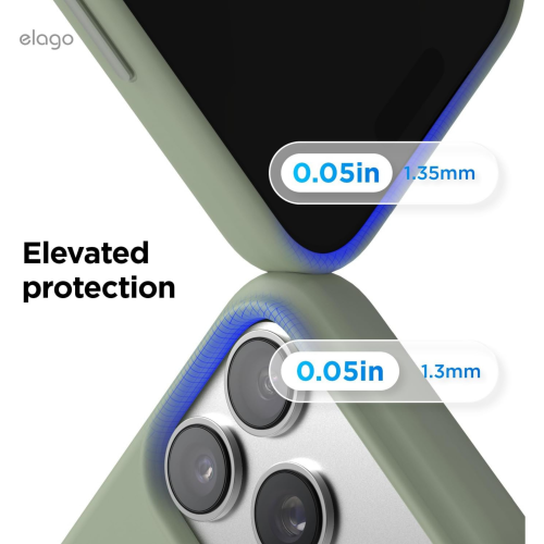 Elago Magnetic Silicone Case for iPhone 18 Pro Max/17 Pro Max - Khaki Green