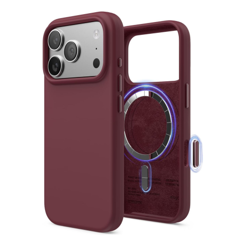 Elago Magnetic Silicone Case for iPhone 18 Pro Max/17 Pro Max - Burgundy
