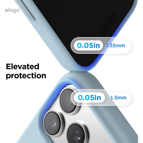 Elago Magnetic Silicone Case for iPhone 18 Pro/17 Pro - Sky Blue