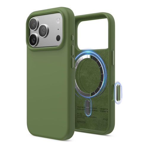 Elago Magnetic Silicone Case for iPhone 18 Pro/17 Pro - Cedar Green