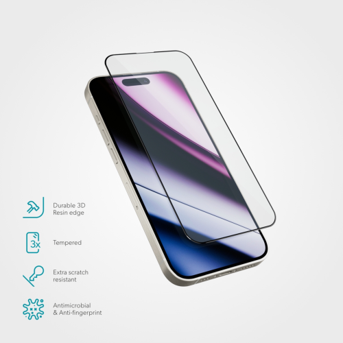 Epico ImpactBuffer Glass 3D for iPhone 15 / 16