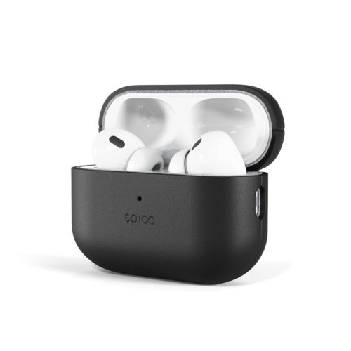 Epico Leather Cover for AirPods Pro 2 - Black