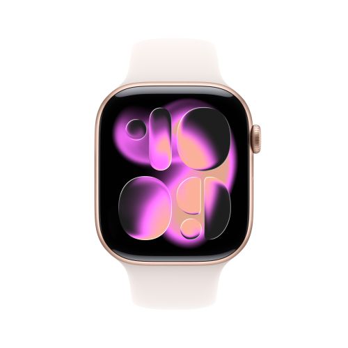 Apple Watch Series 11 GPS + Cellular 46mm Rose Gold Aluminium - Light Blush Sport Band - S/M