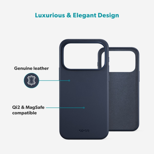 Epico Leather Pro Mag+ Case iPhone 18 Pro Max/17 Pro Max - Blue